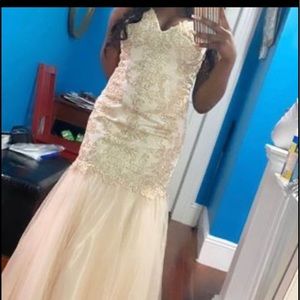 GOLD DRESS FOR PROM/WEDDING/FORMAL EVENETS